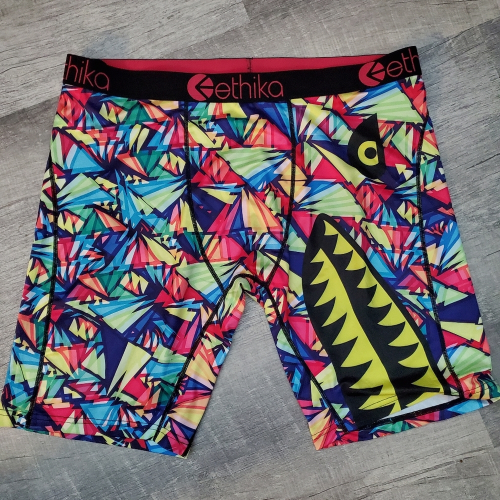 Ethika Multicolor Neon Geometric Boxer Briefs